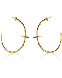 Lyst Marcia Vidal Large Gold Cross Hoop Earrings In Metallic Marcia Vidal Large Gold Cross Hoop Earrings Lyst