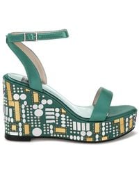 Rag & Co - Metropolis Mosaic Embellished Wedge Party Sandals - Lyst