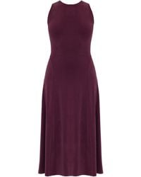UNDRESS - Seba Grape Cozy Knit Midi Dress With Flared Skirt - Lyst