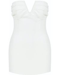 NAZLI CEREN - Miora Crepe Mini Dress In Vanilla Ice - Lyst