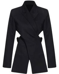 London Atelier Byproduct - Reworked Blazer With Wrap Detail & Cut Out Back - Lyst