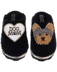 Laines London - Teddy Closed Toe Slippers With Minnie The Yorkie & Dog Mum Mom Brooches - Lyst