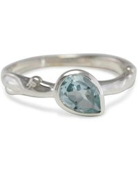 Isla Silver - Teardrop Topaz Ring - Lyst