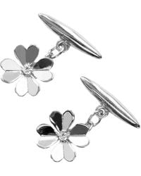 Lee Renee - Lucky Clover Diamond Cufflinks– - Lyst