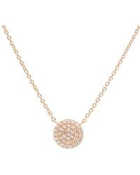 KAMARIA - Pave Disk Necklace - Lyst