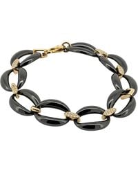 Artisan - 14K Ceramic & Diamond Oval Link Bracelet - Lyst