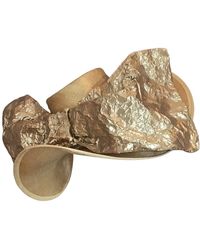 Romer Millinery - Neutrals Fine Straw Race Hat With Metallic Silk Oversized Bow - Lyst