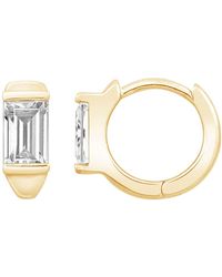 Diamonbliss - Marilyn Monroe Solo Baguette Huggie Hoops - Lyst