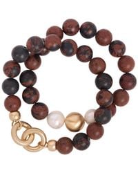 Saachi - Stone Pearl Stretch Bracelet Set - Lyst