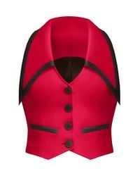 Tia Dorraine - Born To Run Cropped Tailored Waistcoat, Fierce - Lyst