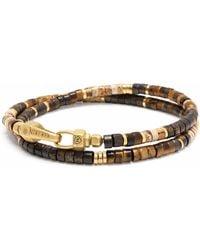 Nialaya - Tiger Eye Heishi Wrap Bracelet - Lyst