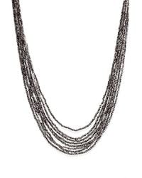 Saachi - Multi Strand Beaded Crystal Necklace - Lyst