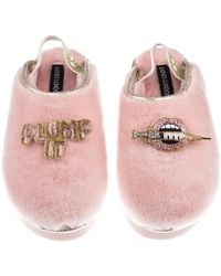 Laines London - Flatform Cloud Closed Toe Slippers With Plump It Brooches - Lyst
