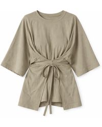 Lou&Up (Formerly Loup Clothing) - Wrap Tie Tee Sage - Lyst