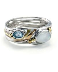 Isla Silver - Moonstone & Topaz Ring - Lyst