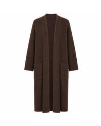 Yumi' - Knitted Maxi Cardigan With Pockets - Lyst