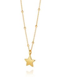 Nellou Jewellery - Star Charm Necklace Plated Sterling - Lyst
