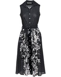 Conquista - Cotton Button-Front Printed Dress - Lyst
