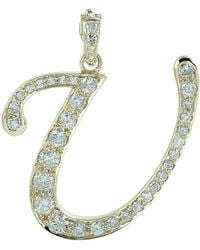 Artisan - Diamond Initial “U” Pendant - Lyst