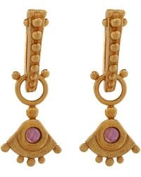 Ebru Jewelry - Evil Eye Sterling Tourmaline Gemstone Earring - Lyst