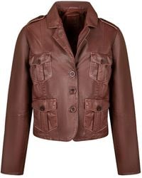 Zasta Studio - Irish Mule Multipocketed Leather Blazer - Lyst
