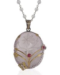 Emma Chapman Jewels - Luz Crystal Ruby Statement Pendant - Lyst