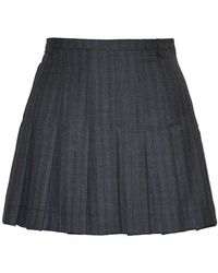 SVETA Milano - Bonnie Wool Pleated Mini Skirt - Lyst