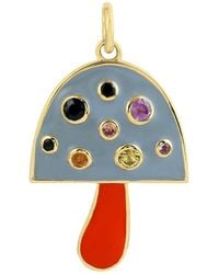 Artisan - Multi Sapphire Enamel Mushroom Pendant - Lyst