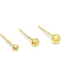 Lutiro - Ball Stud Earring Set - Lyst
