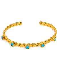Ebru Jewelry - Twisted & Dainty Cuff Bracelet - Lyst