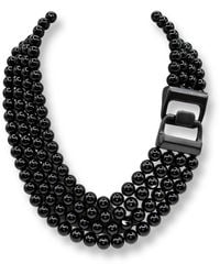Michael Nash Jewelry - Irena Four Strand Resin Bead Nesting Necklace With Matte Clasp - Lyst