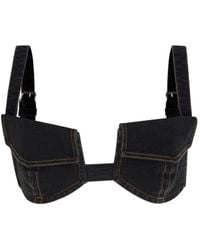 Circular Path - Pocket Denim Bikini Top - Lyst