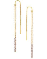 Heather Hawkins Jewelry - Extra Tiny Gemstone Threader Earrings - Lyst
