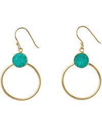 YAA YAA LONDON - Colour Pop Druzy Hoop Earrings - Lyst