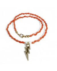 By Virgo - Roxy Coral Beaded Necklace - Lyst