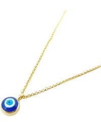Sophelia - Turkish Evil Eye Plated Pendant Charm Necklace - Lyst