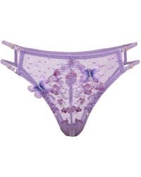 Empress Mimi - Madame X Lilac Lace Panty With Butterfly Detail - Lyst
