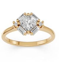Aya Fine Jewelry - Princess Cut Lab Grown Diamond Engagement Ring - Lyst
