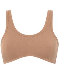 Nudea - Neutrals The Organic Cotton Dip Front Bralette - Lyst