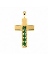 Belinda Jewelz - Emerald Cross Pendant - Lyst