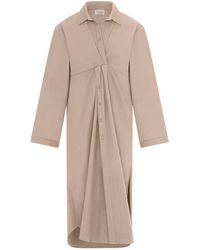 Thisisu Collection - Neutrals Jose Twist Shirt Dress - Lyst