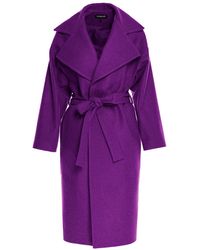 Framboise - Blaze Purple Oversized Wool Coat - Lyst