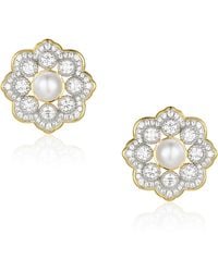 Santinni - Dame & Earrings With Freshwater Pearl - Lyst