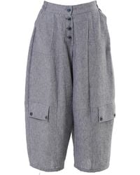 Metamorph - Wide-Leg Pants With Linen - Lyst