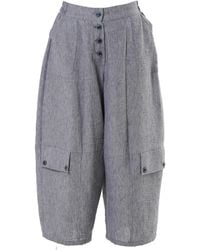 Metamorph - Wide-Leg Pants With Linen - Lyst