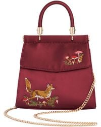 Fable England - Fox & Mushroom Embroidered Satin Tote - Lyst