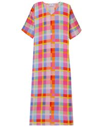 DHARA SHETH DUBAI - Palette Picnic Long Kaftan Dress With Side Slit - Lyst