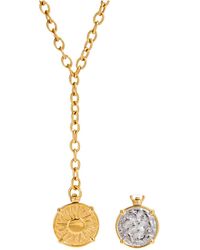 Olivia Le - Reversible Two Tone Coin Lariat Necklace - Lyst