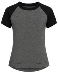 Conquista - Short Sleeve Top With Rounded Hem - Lyst