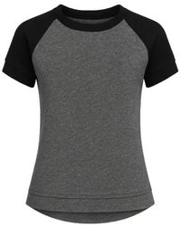 Conquista - Short Sleeve Top With Rounded Hem - Lyst